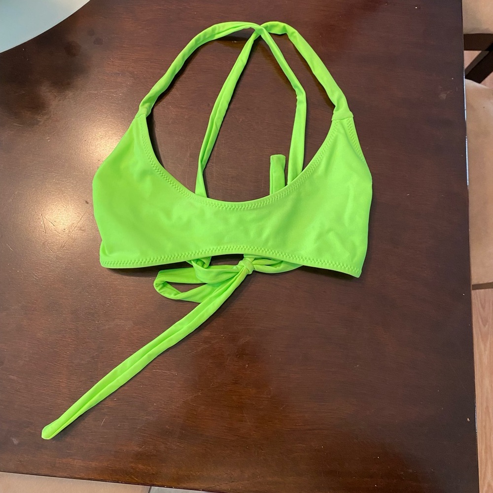 White Fox Boutique Neon Green Bikini Top